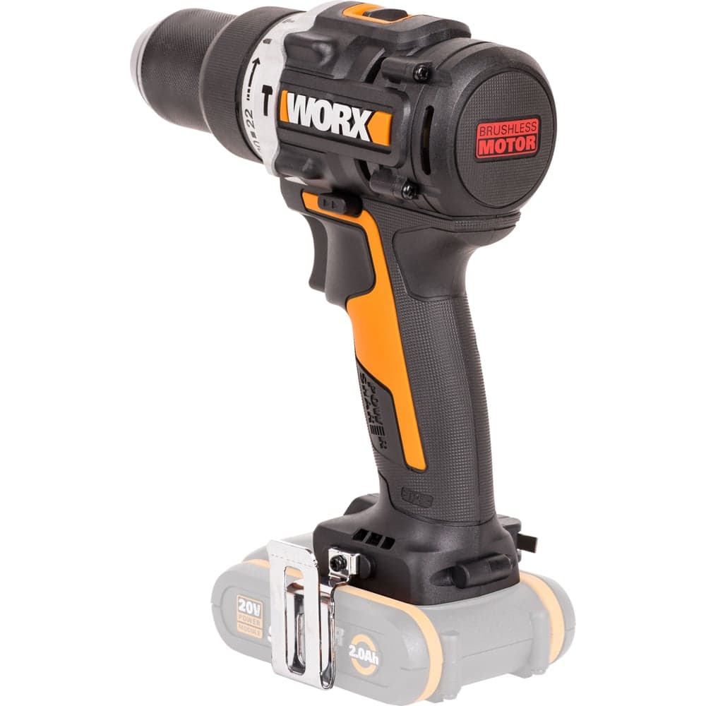 Ударная аккумуляторная дрель-шуруповерт WORX 60 Нм, 20 В, бесщеточная, без АКБ и ЗУ WX352.9 — фото 2