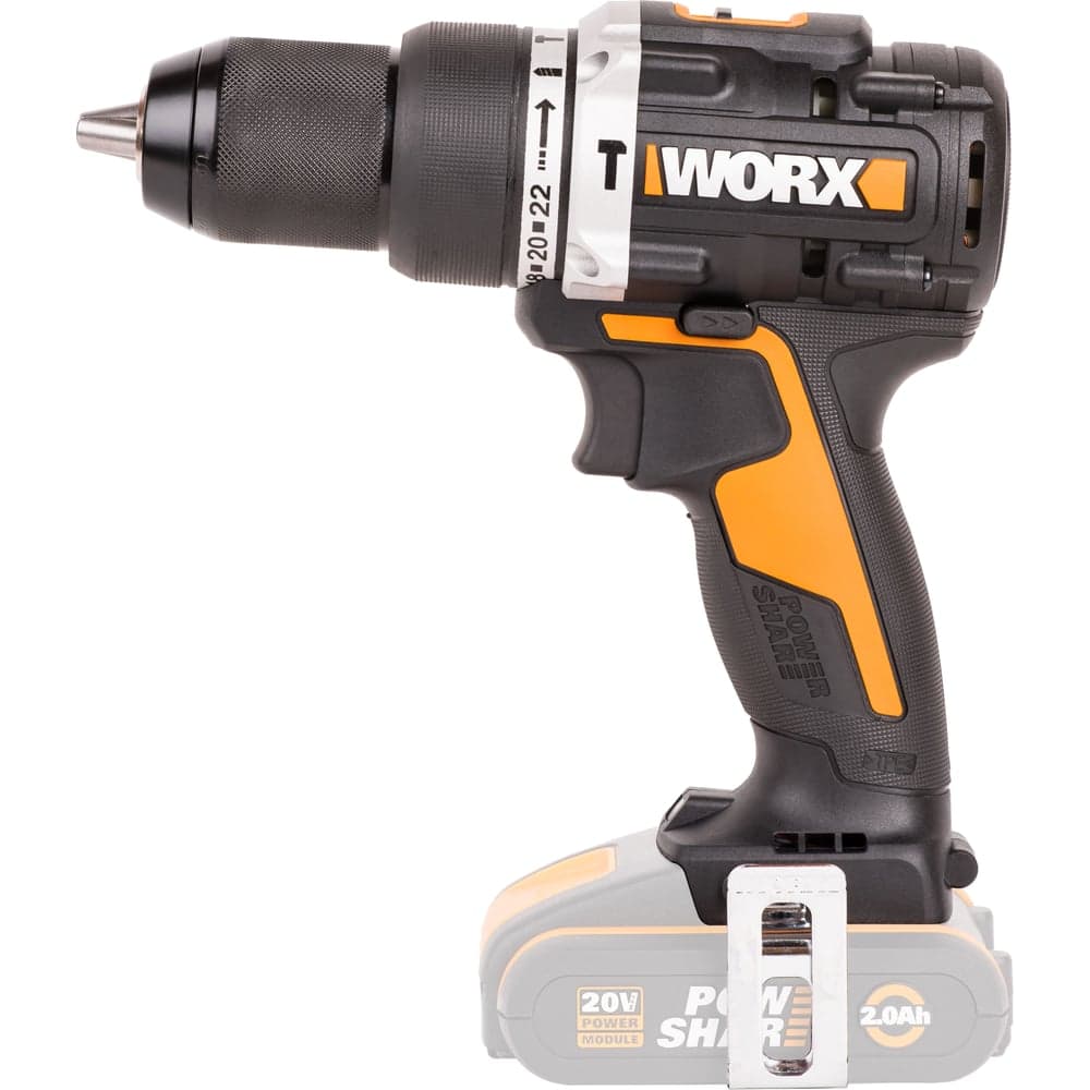 Ударная аккумуляторная дрель-шуруповерт WORX 60 Нм, 20 В, бесщеточная, без АКБ и ЗУ WX352.9 — фото 8