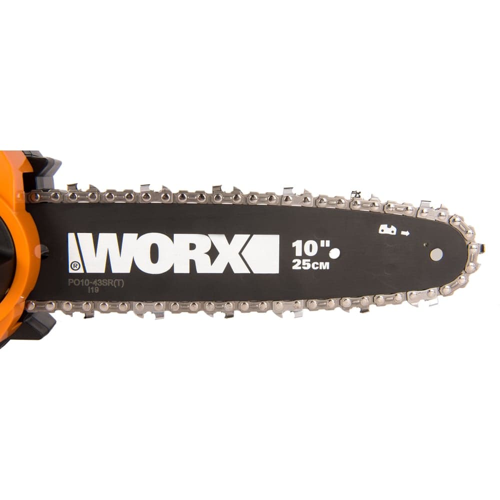 Аккумуляторная цепная пила WORX 20в, 25 см, 2ач х1 и зу 2а WG322E.1 — фото 11