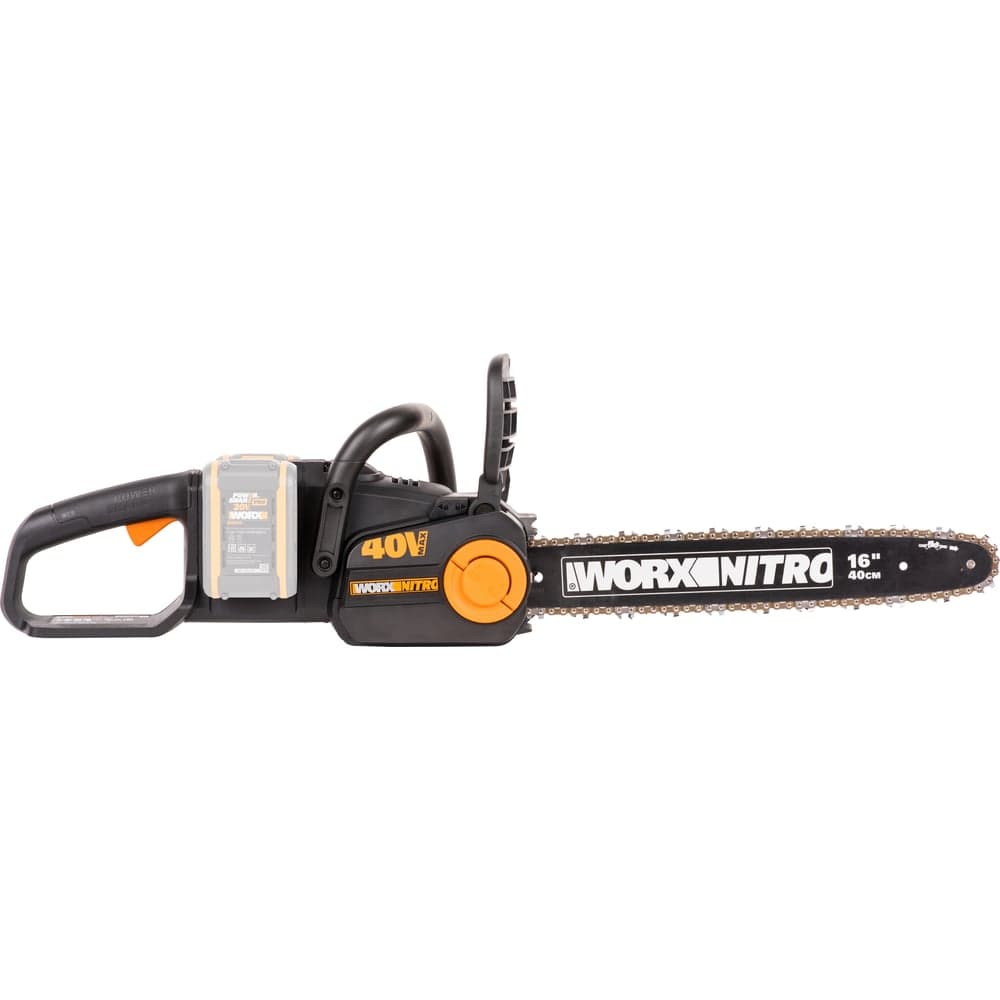 Аккумуляторная цепная пила WORX NITRO , 40В 40cm бесщеточная, без АКБ и ЗУ WG385E.9 — фото 2