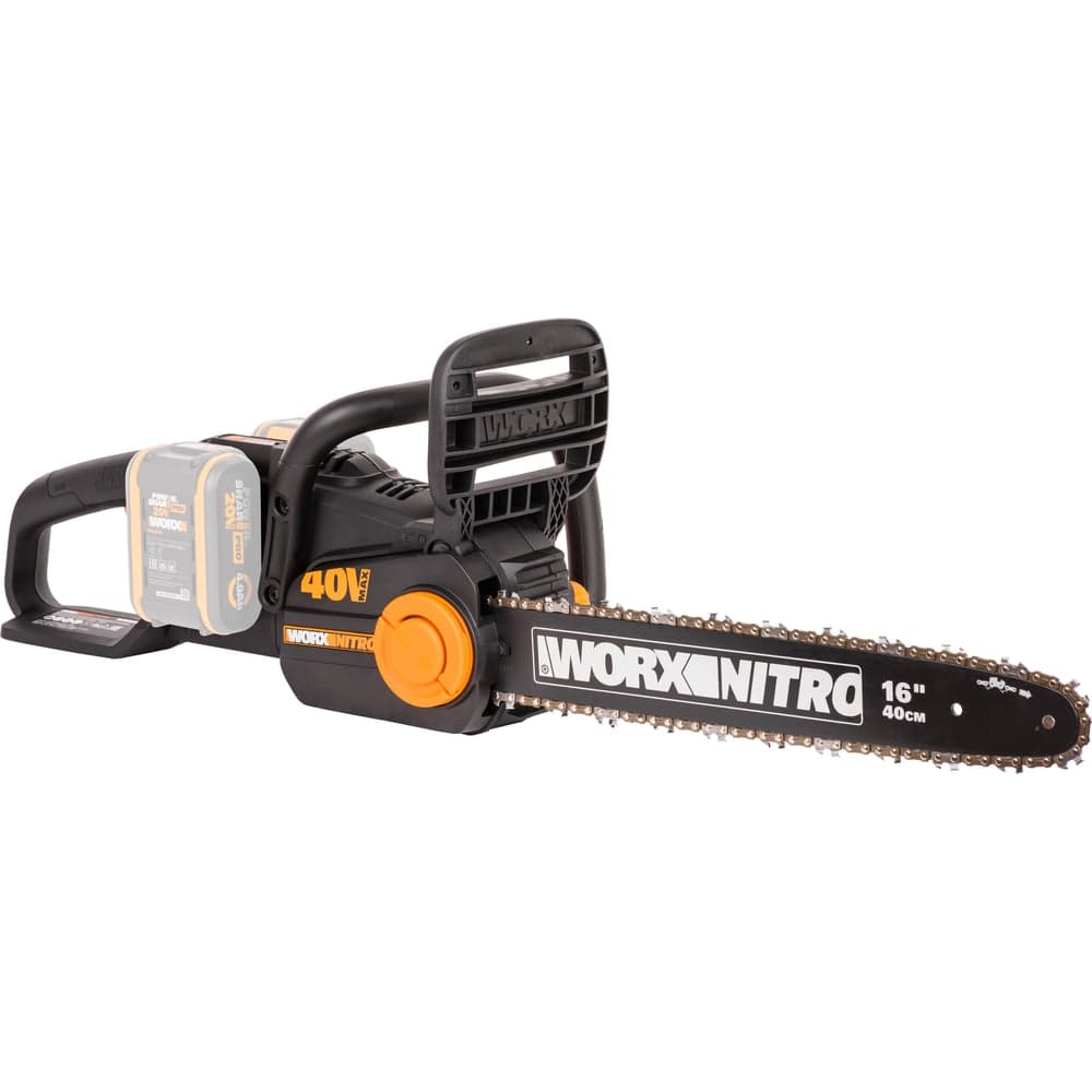 Аккумуляторная цепная пила WORX NITRO , 40В 40cm бесщеточная, без АКБ и ЗУ WG385E.9 — фото 4