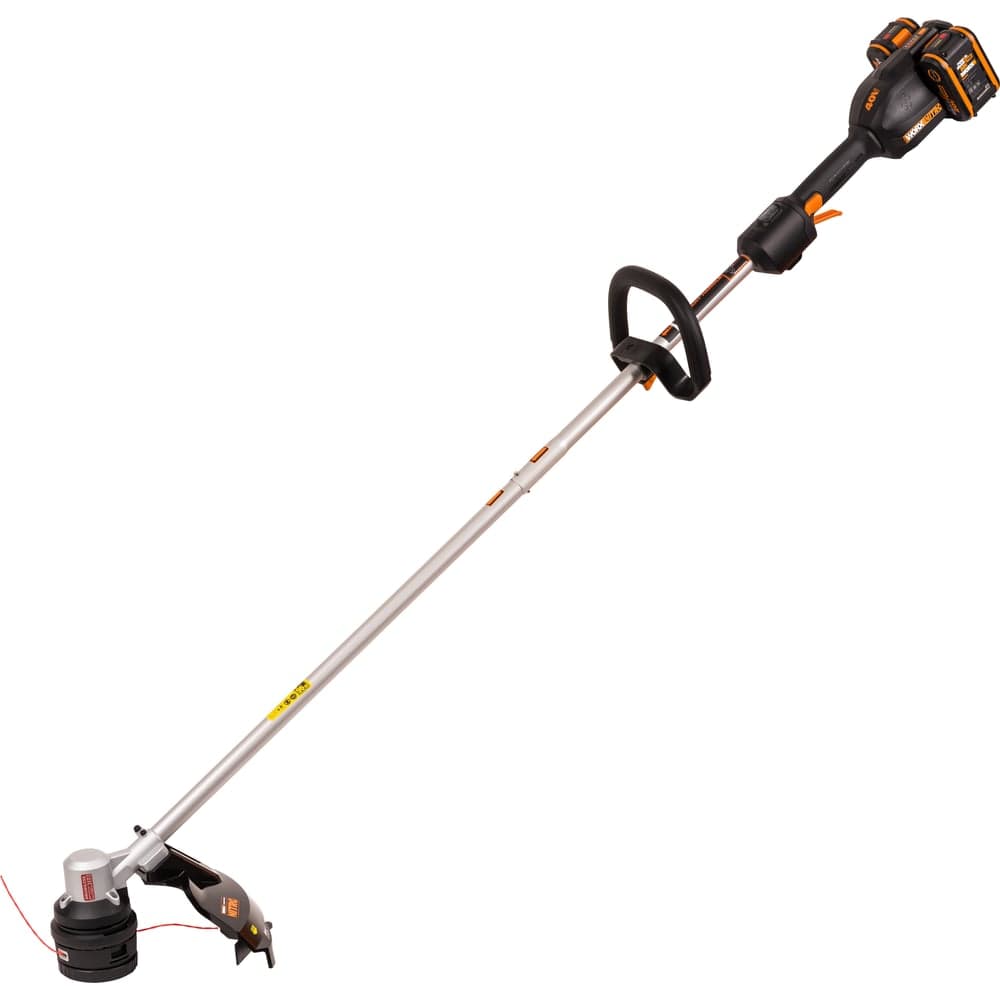 Аккумуляторный триммер WORX бесщёточный 40В, 38см, 4Ач х2, двойное ЗУ 2x2A, коробка WG185E — фото 1