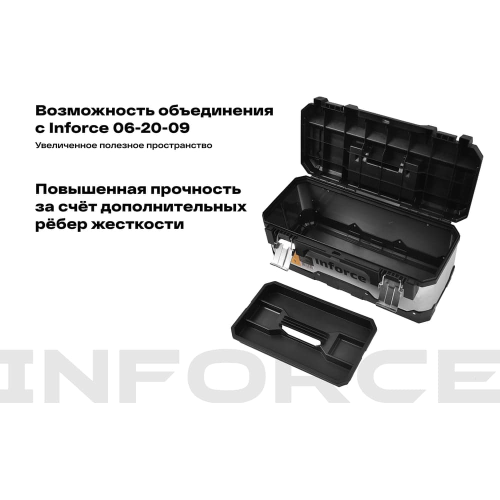 Металлопластиковый ящик для инструментов 20" Inforce 06-20-08 — фото 3