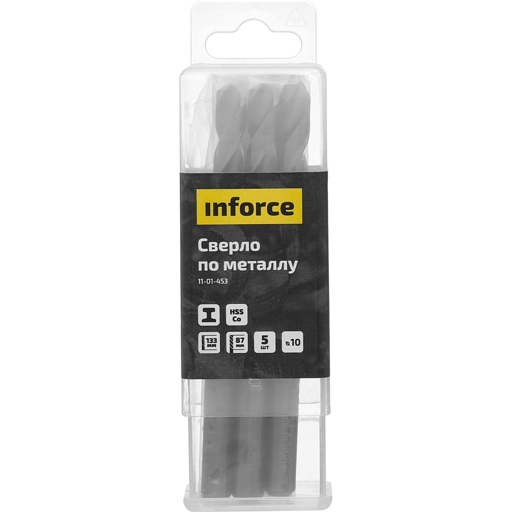 Сверло по металлу HSS-CO (5 шт/уп; 10x133x87 мм) Inforce 11-01-453 — фото 2