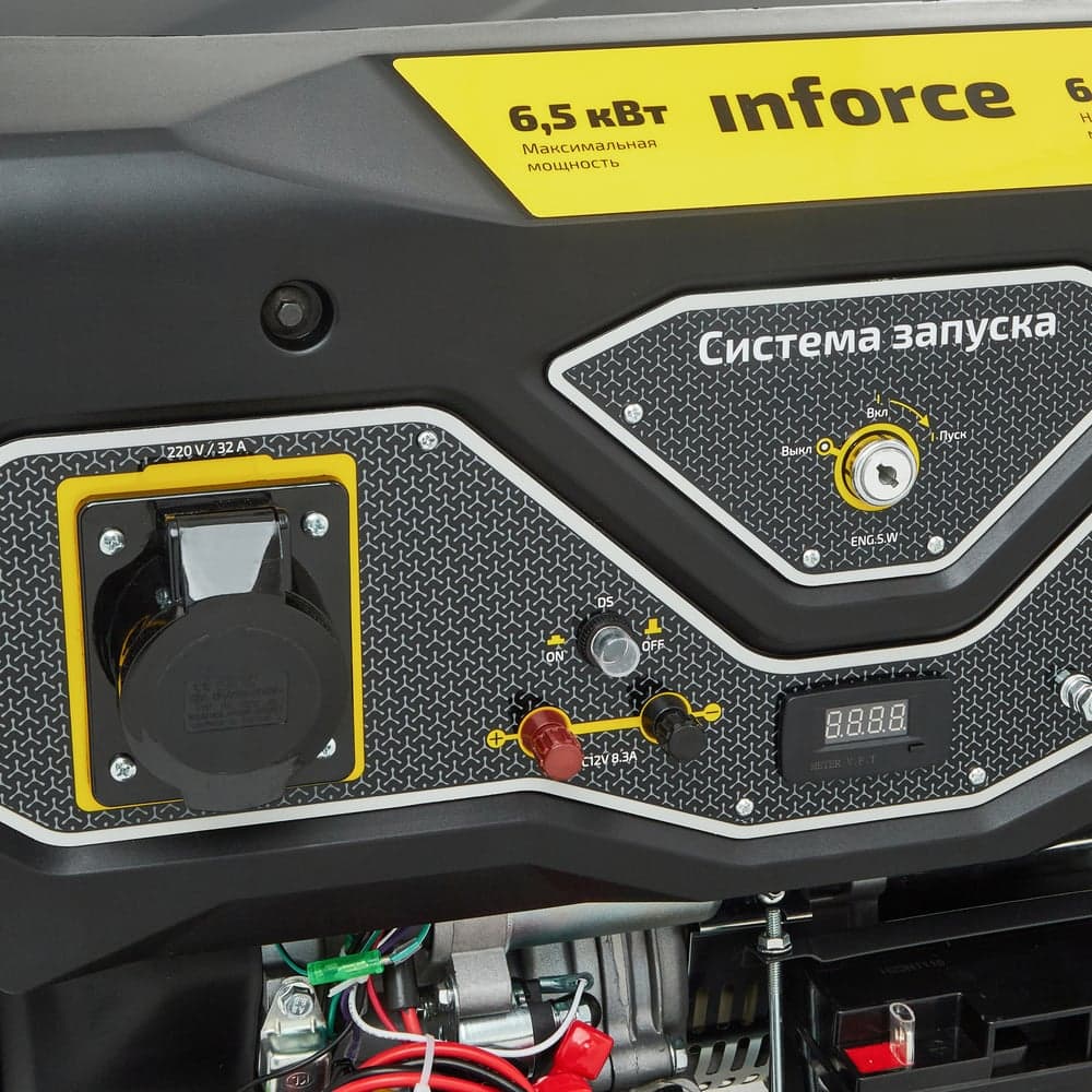 Бензиновый генератор (6,5 кВт; эл.стартер; ATS, колёса и ручки) Inforce GL 6500 04-03-15 — фото 10