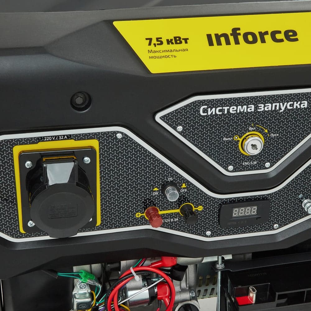 Бензиновый генератор (7,5 кВт; эл.стартер; ATS, колёса и ручки) Inforce GL 7500 04-03-17 — фото 10