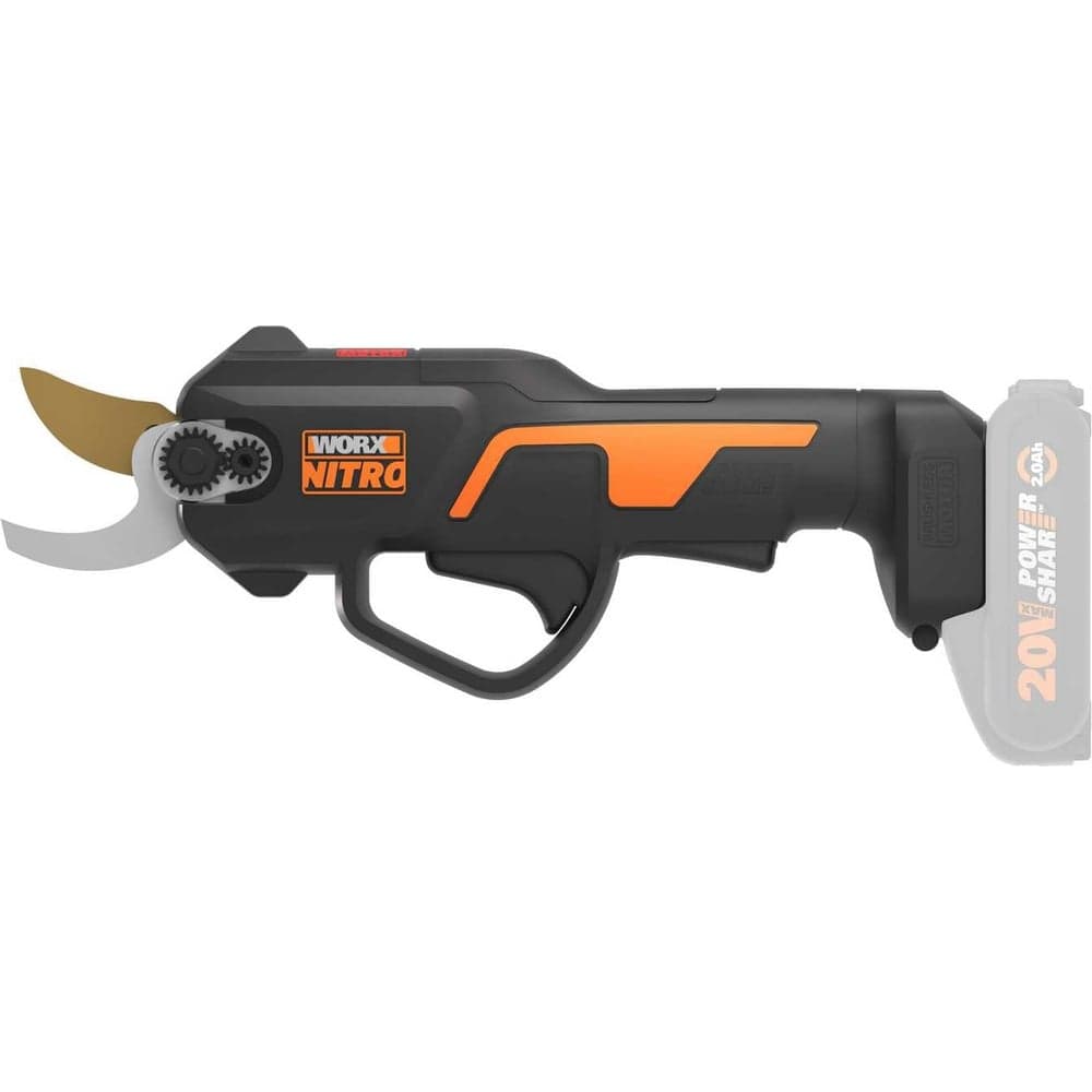 Аккумуляторный секатор WORX 20в, 25см, без акб и зу WG330E.9 — фото 2