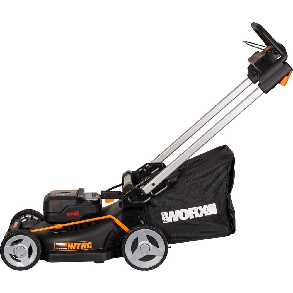 Аккумуляторная газонокосилка WORX 46 см, бесщеточная, 40В, 4Ач х2, ЗУ 2А х2, коробка WG748E — фото 1