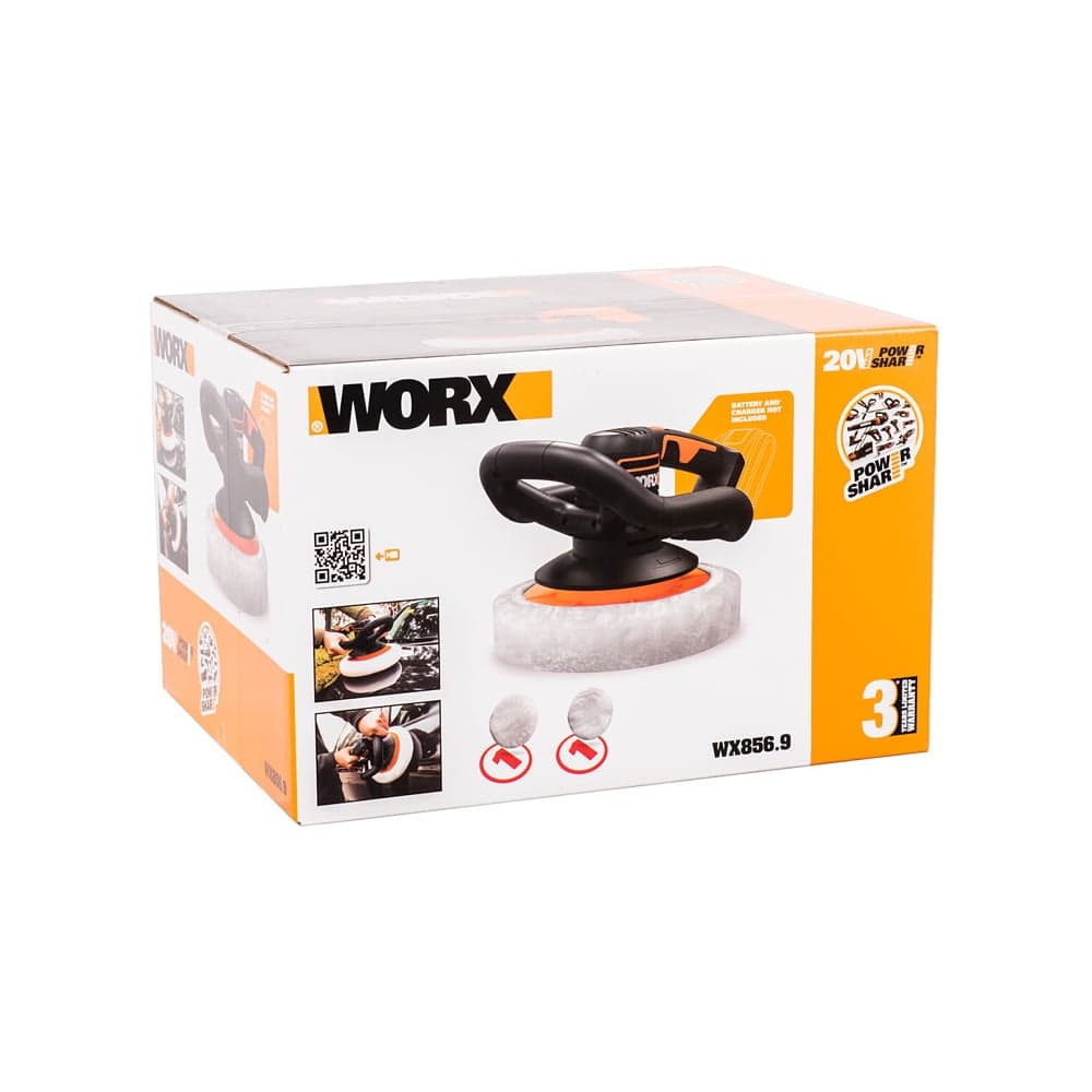 Аккумуляторная полировальная машина WORX 20 В, 254 мм, без АКБ и ЗУ, коробка WX856.9 — фото 9