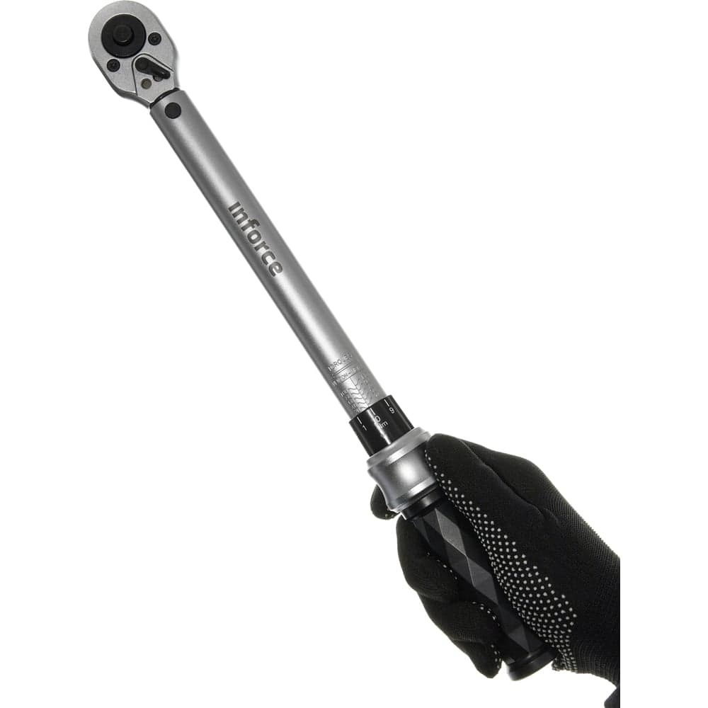 Динамометрический ключ 3/8" 20-110 Нм Inforce, Длина 240мм, Сталь Cr-V, Профессиональный, 06-05-107 — фото 6
