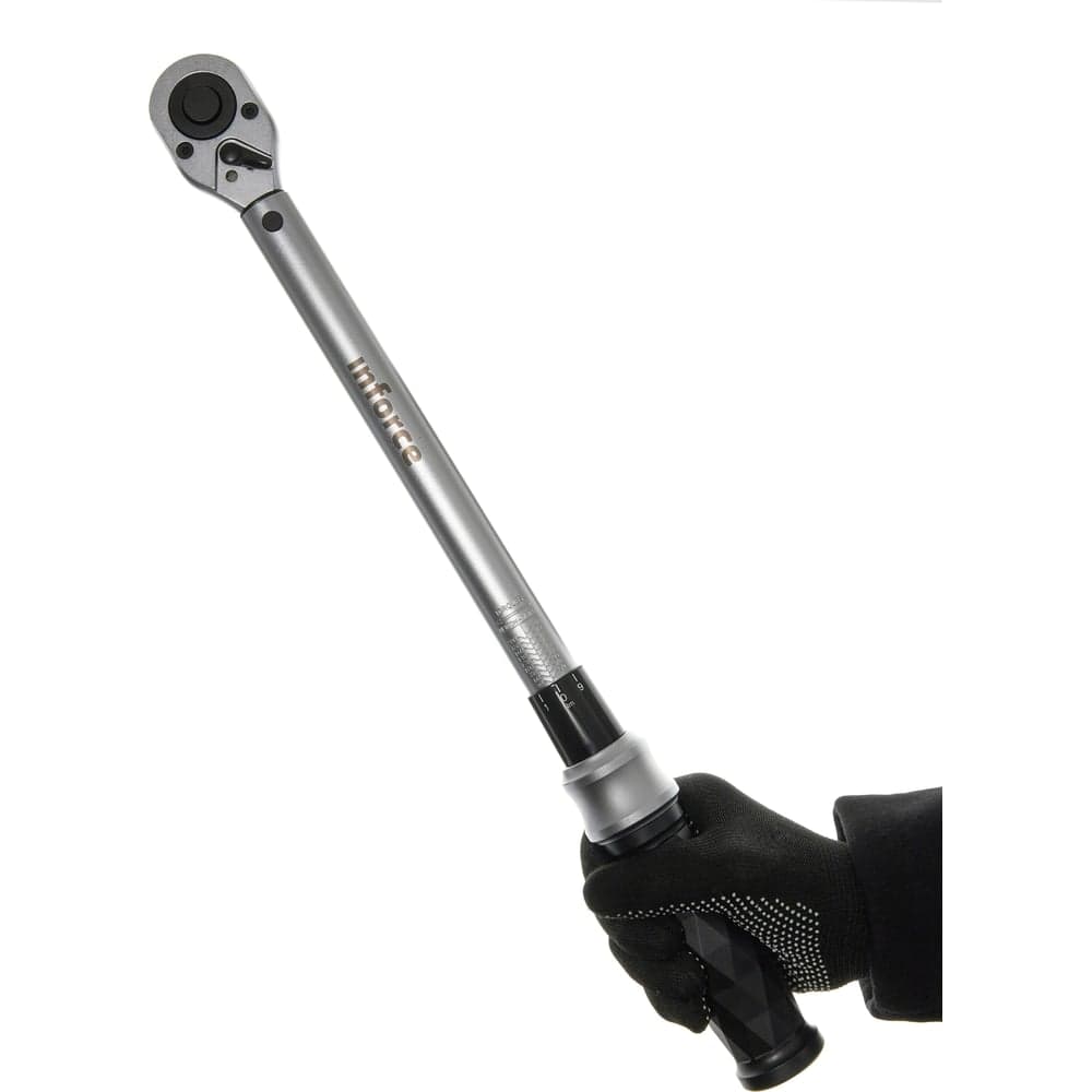Динамометрический ключ 1/2" 40-210 Нм Inforce, Длина 460мм, Сталь Cr-V, Профессиональный, 06-05-105 — фото 6