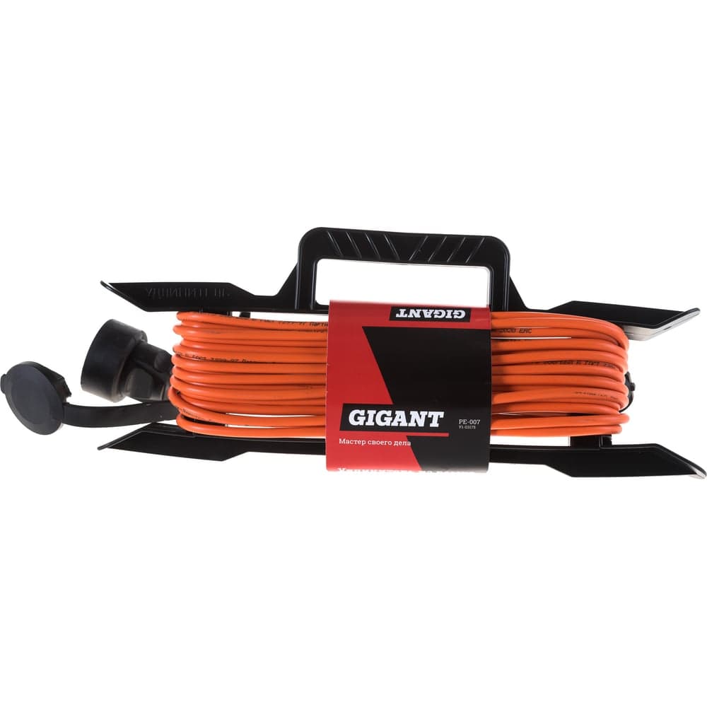 Удлинитель на рамке Gigant б/з ПВС 2х0,75 6A 10м IP 44 INDUSTRY EG PE-007 — фото 3
