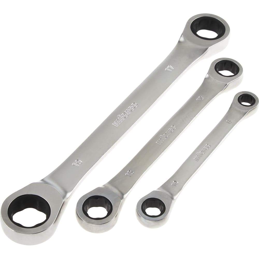 Набор накидных трещоточных ключей Inforce, размеры 8-19, трещотка 72 зуба, 06-05-91 — фото 4