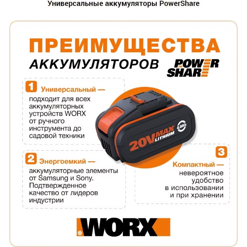 Аккумуляторная угловая шлифмашина WORX WX803 — фото 12
