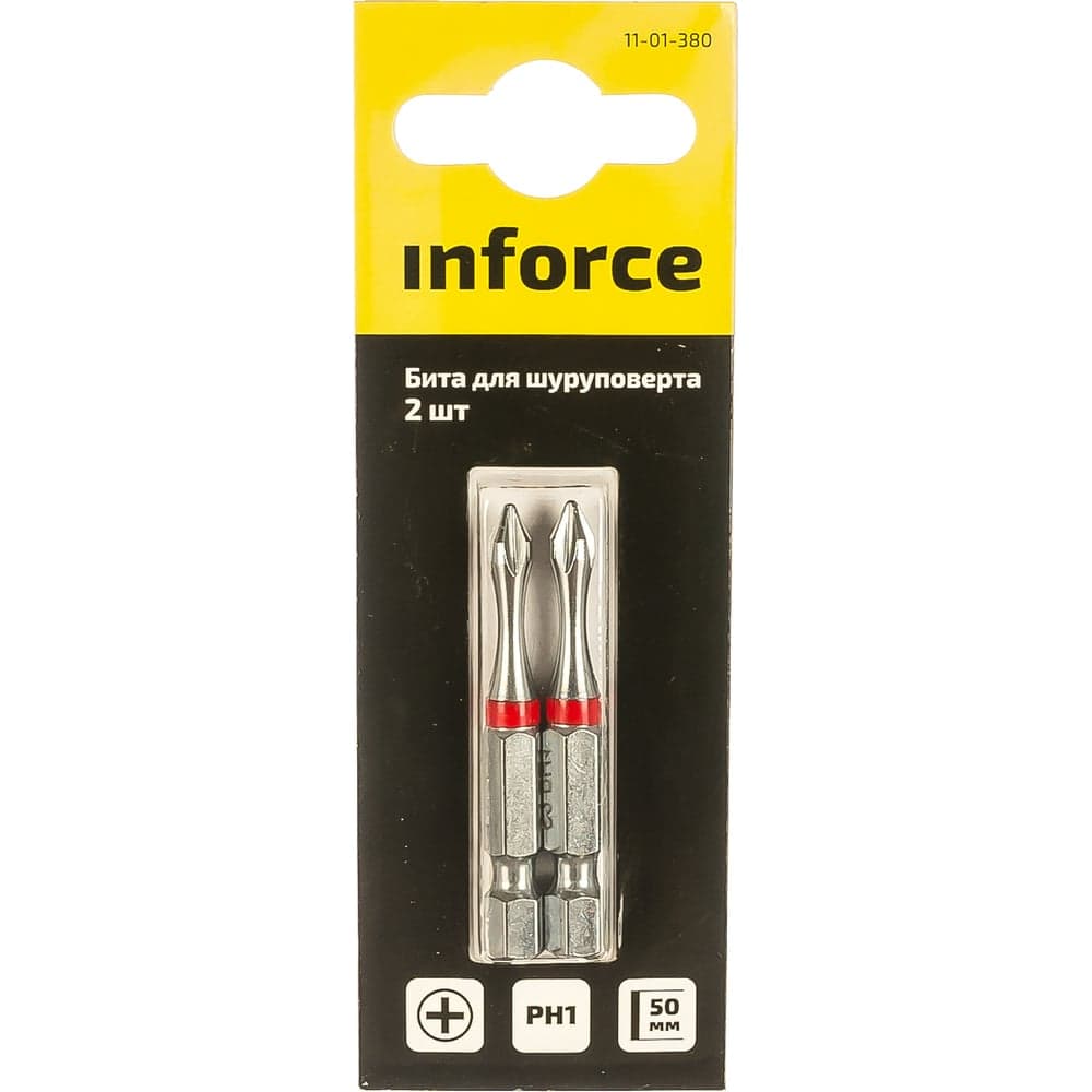 Бита (2 шт; PH1; 50 мм) для шуруповерта Inforce 11-01-380 — фото 5
