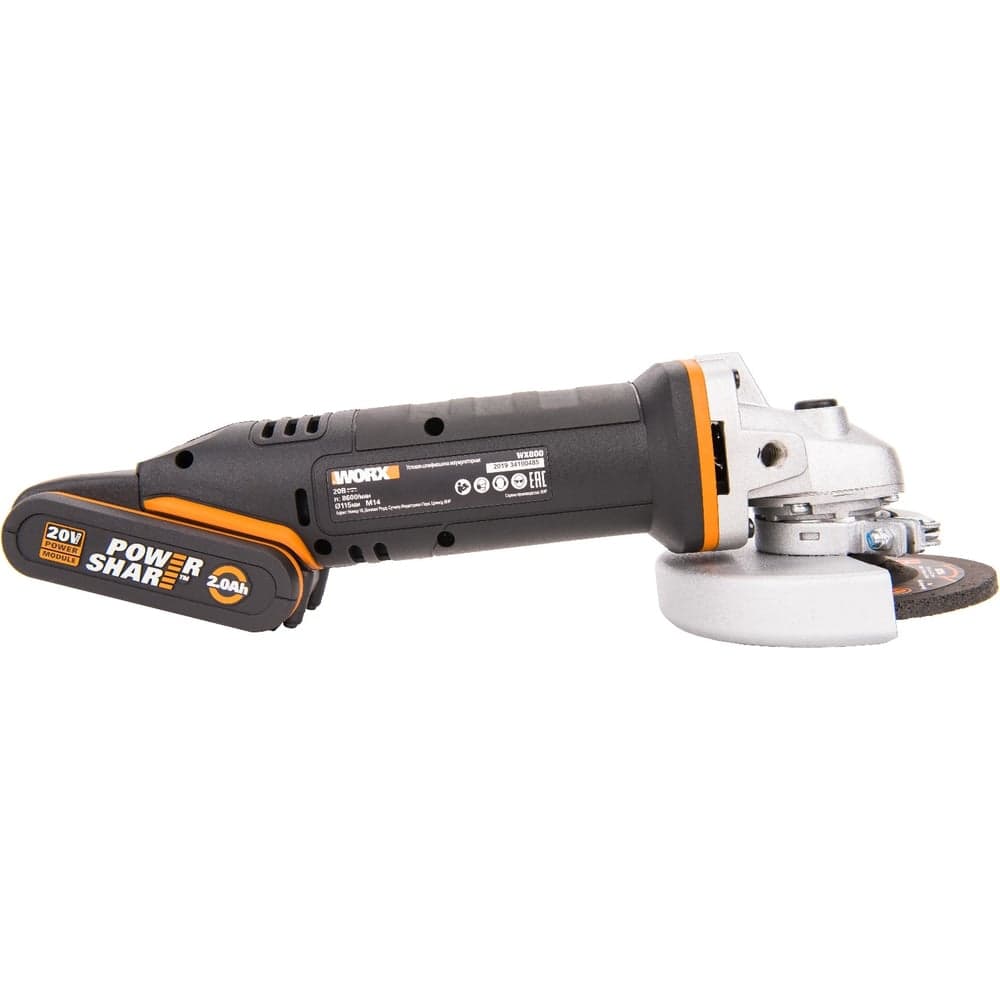 Аккумуляторная угловая шлифмашина WORX кейс WX800 — фото 7