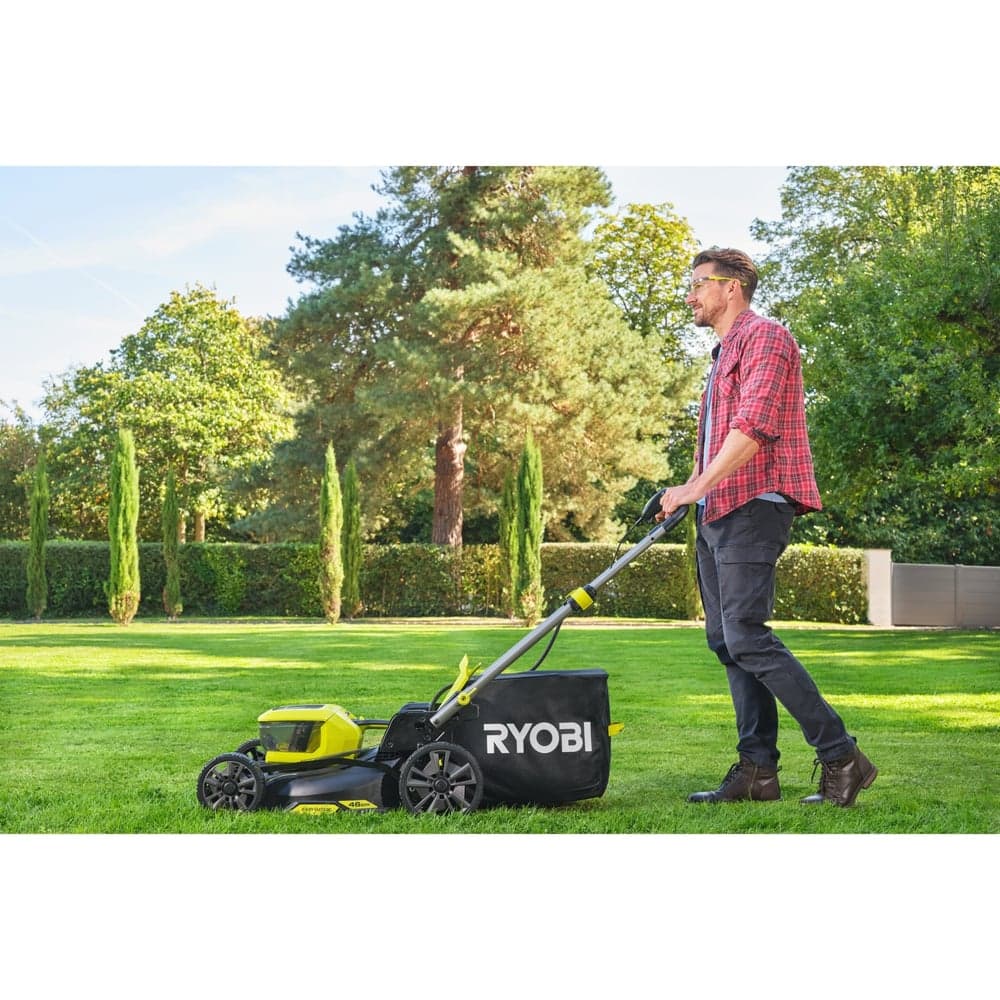 Аккумуляторная бесщеточная газонокосилка Ryobi 18В RY18LMX46A-0, 46см без АКБ и З/У 5133005789 — фото 3
