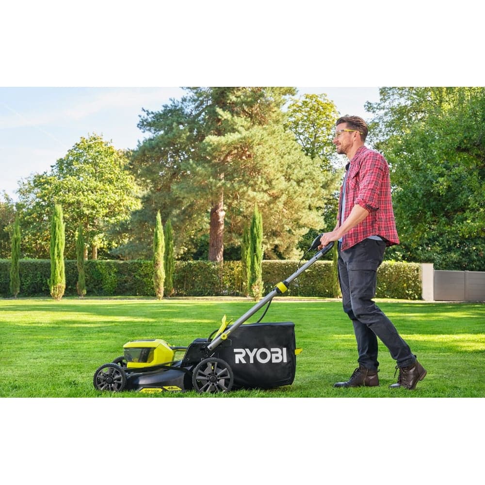Аккумуляторная бесщеточная газонокосилка Ryobi 18В RY18LMX46A-250, 46см 5133005790 — фото 10