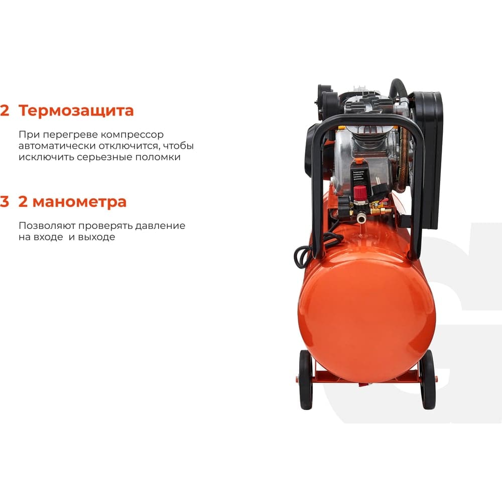 Ременной компрессор (100 л; 10 бар; 430 л/мин) Gigant BCL-100 — фото 4