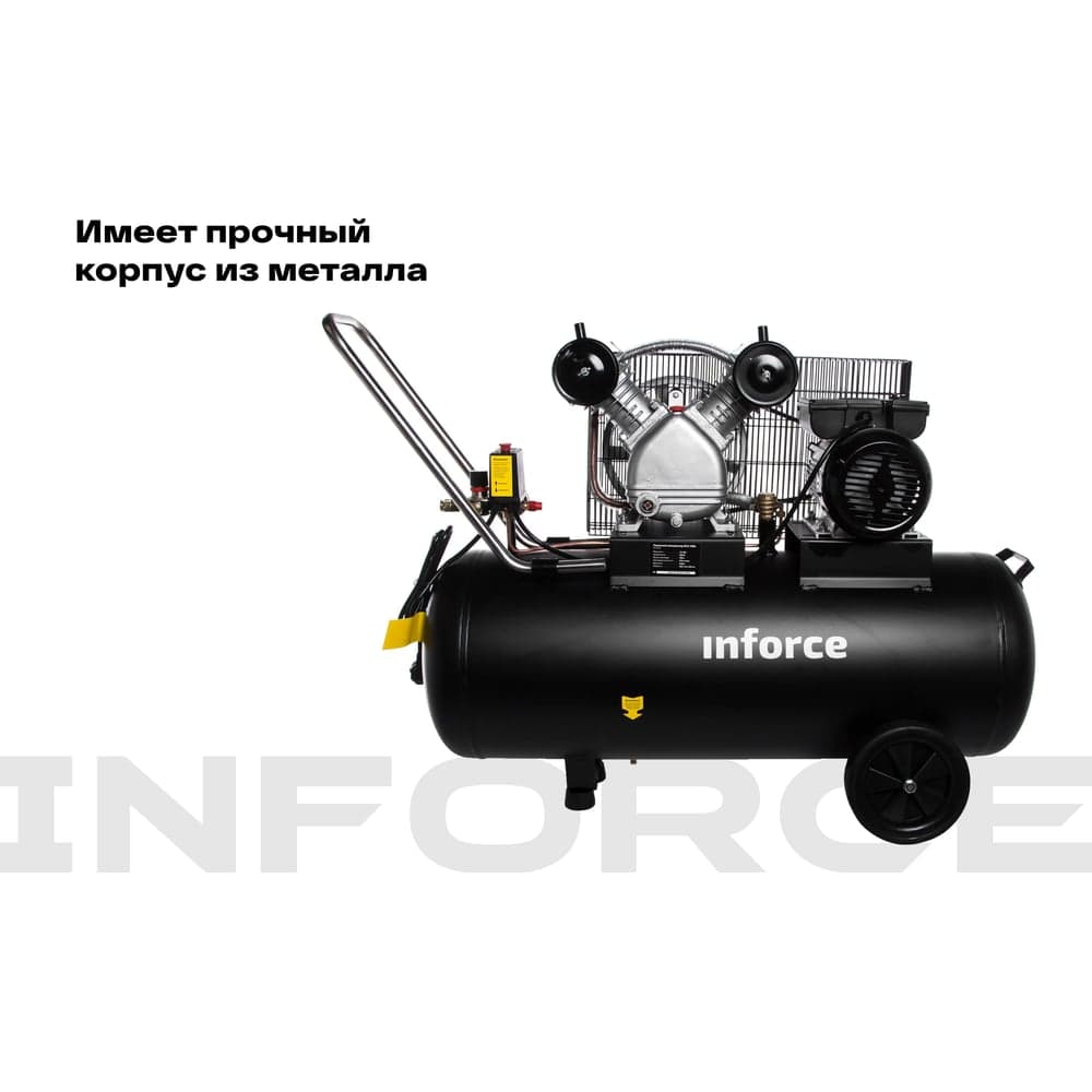 Ременной компрессор (100 л; 10 бар; 510 л/мин) Inforce BCX-100L 04-06-31 — фото 6