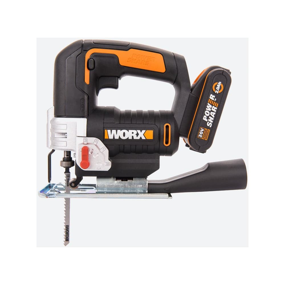 Аккумуляторный лобзик WORX 20 В, 1x2 Ач, кейс WX543 — фото 2