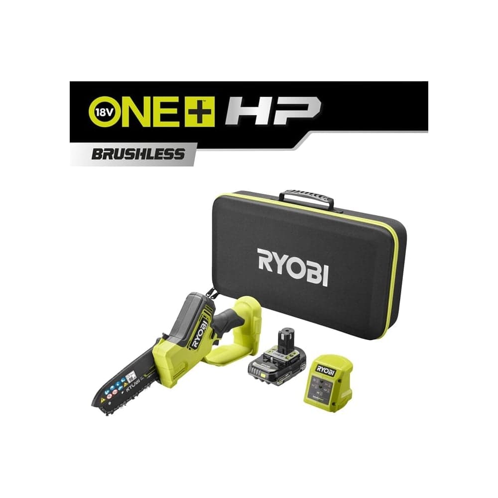Бесщеточная цепная пила с шиной 15см Ryobi ONE+ 18В НР RY18PSX15A-120T 5133005899 — фото 1