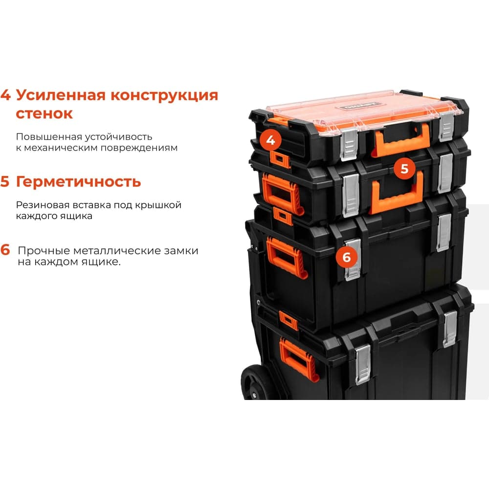 Набор ящиков для инструментов Gigant 4 в 1 GSS-4-1 — фото 4