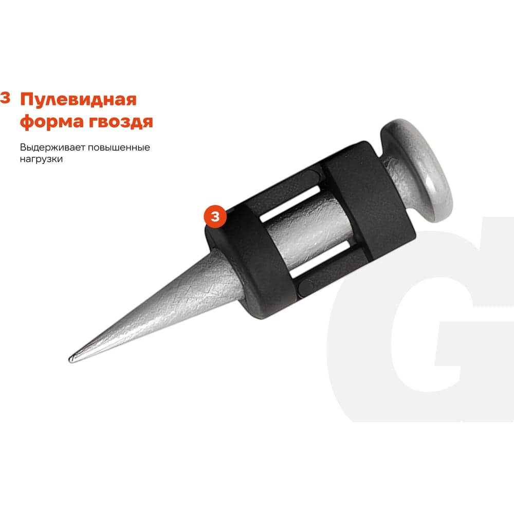 Гвозди по бетону Gigant 3,05x22 мм усиленные оцинк. 1000шт без газового баллона GGN-30522-P — фото 4