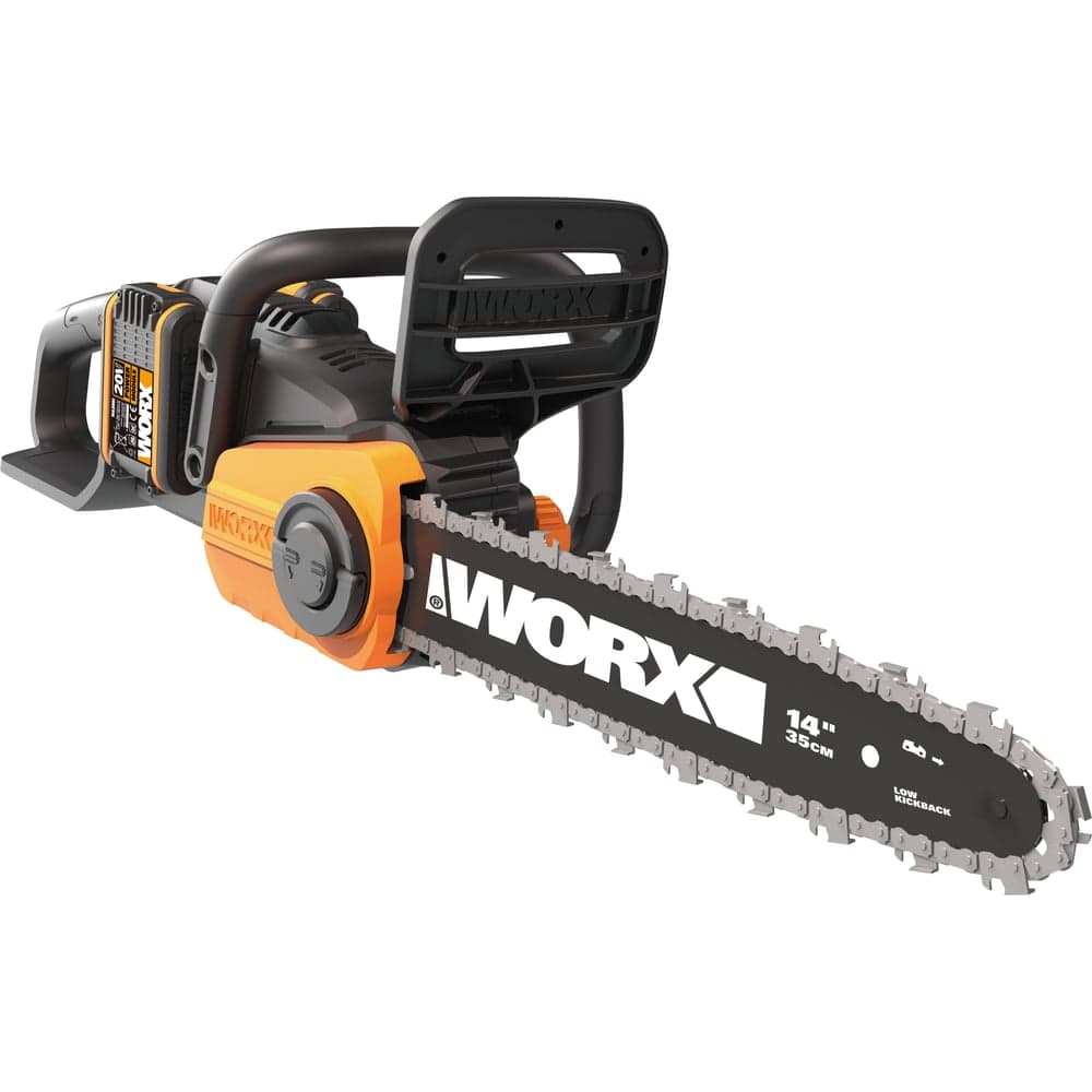 Бесщеточная цепная аккумуляторная пила WORX 40 В, 2х2.0 А*ч, двойное ЗУ 2x2A WG384E — фото 7