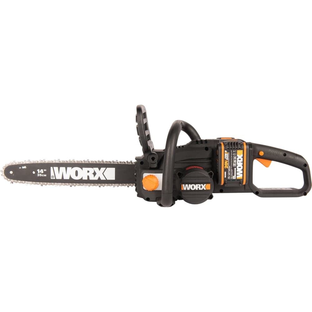 Бесщеточная цепная аккумуляторная пила WORX 40 В, 2х2.0 А*ч, двойное ЗУ 2x2A WG384E — фото 9