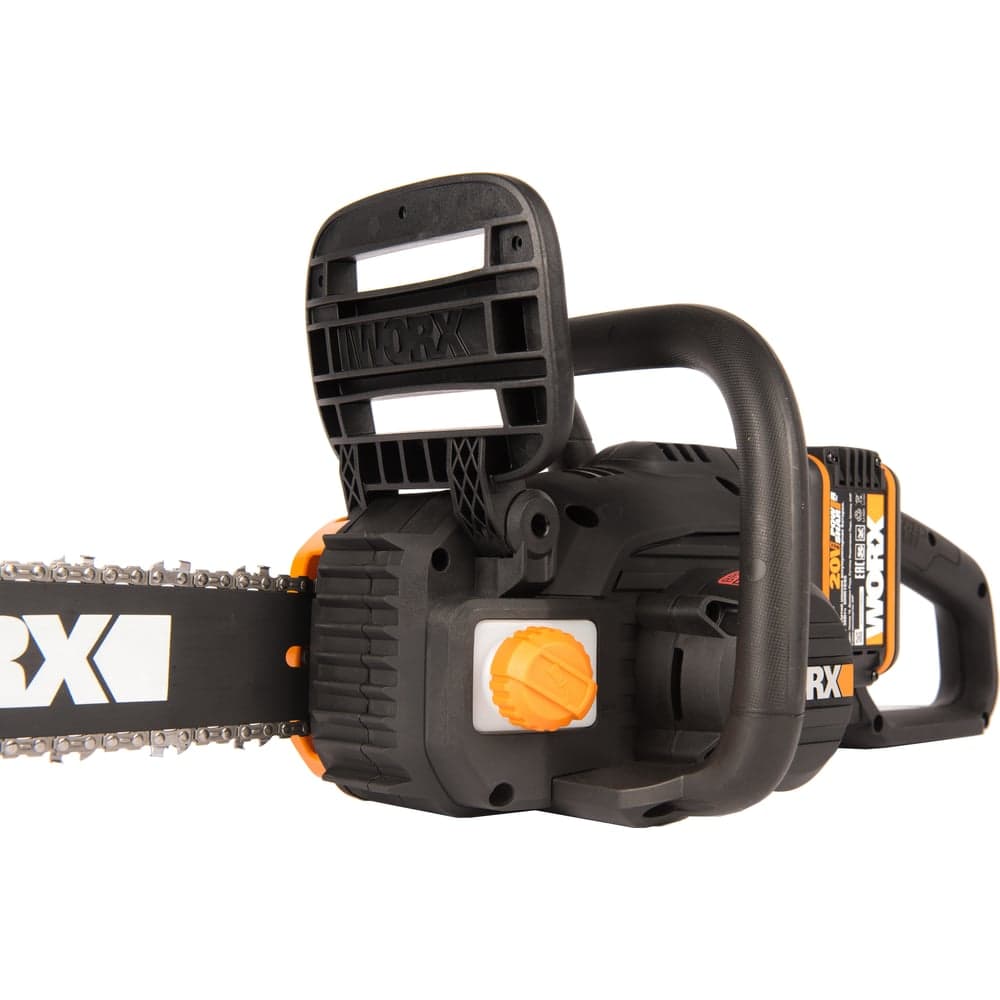 Бесщеточная цепная аккумуляторная пила WORX 40 В, 2х2.0 А*ч, двойное ЗУ 2x2A WG384E — фото 11