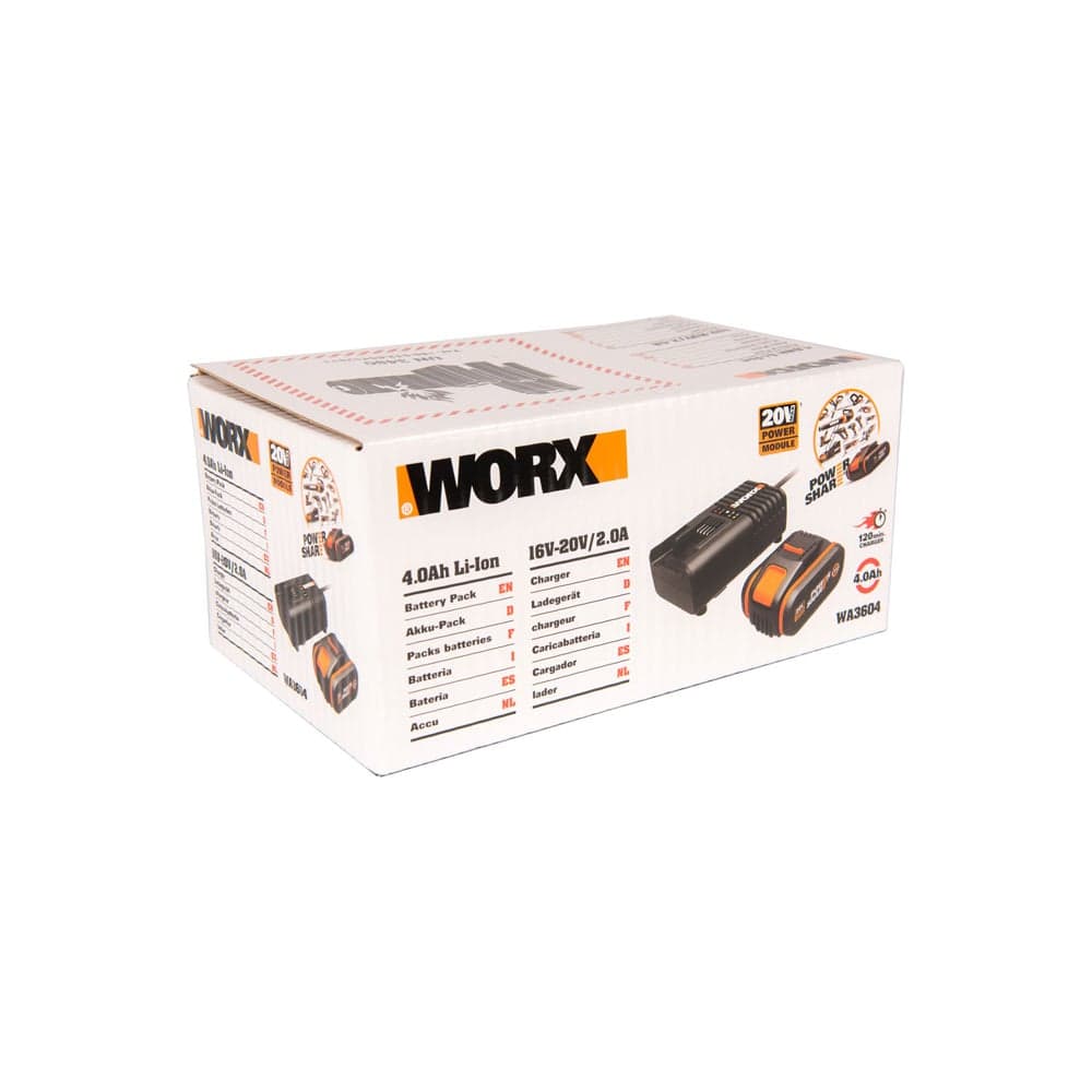Комплект аккумулятор 4 Ач с зарядным устройством на 2А WORX WA3604 — фото 3