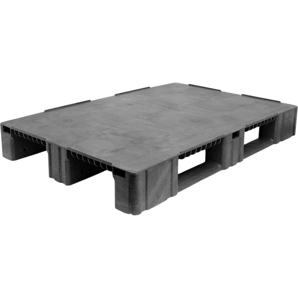 Паллет Gigant 1200x800x150 сплошной на 3-х полозьях серый 34230