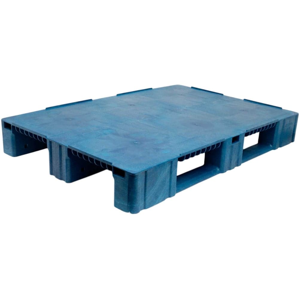 Паллет Gigant 1200x800x150 сплошной на 3-х полозьях синий 34231