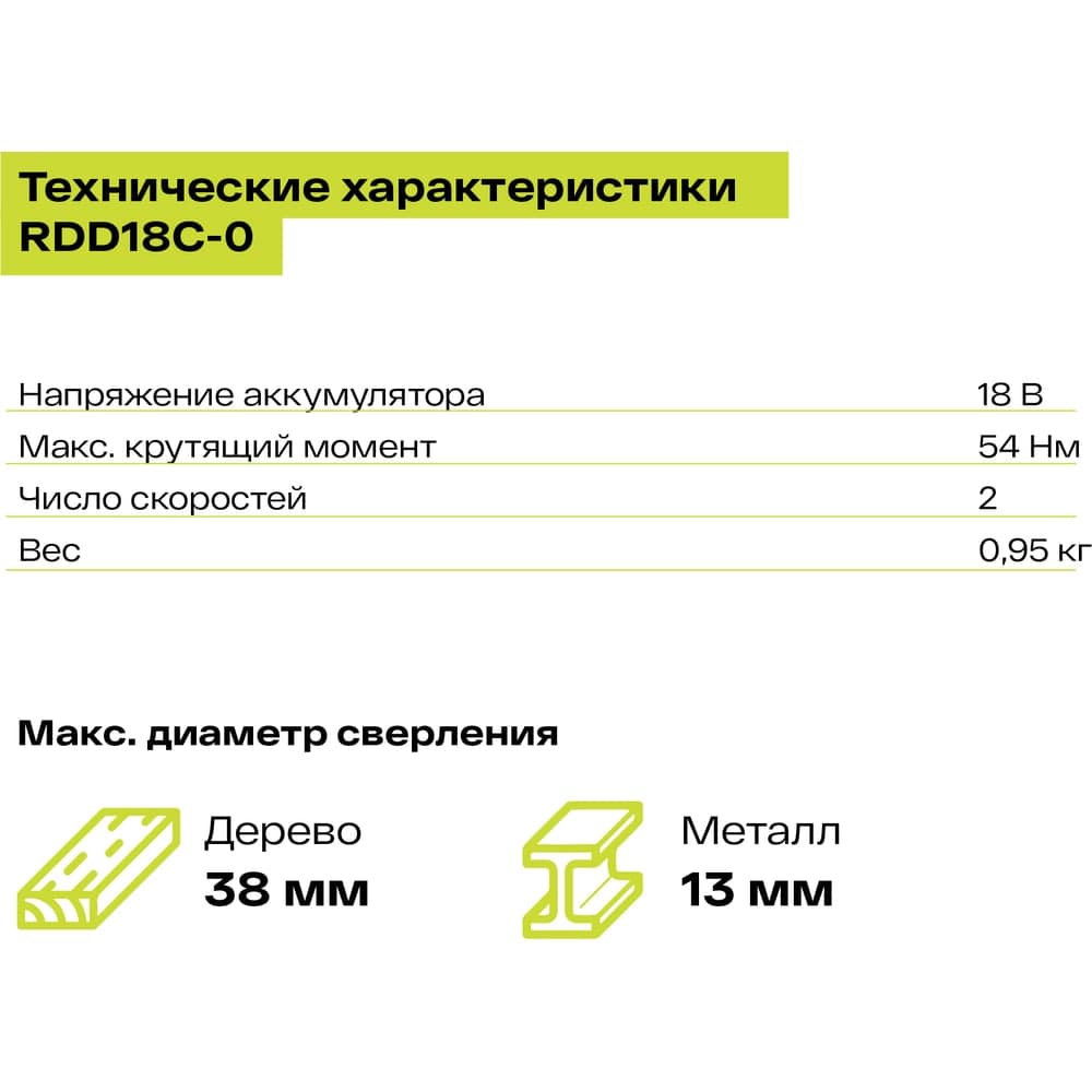 Бесщеточная дрель-шуруповерт Ryobi ONE+ HP RDD18C-0 5133004979 — фото 4