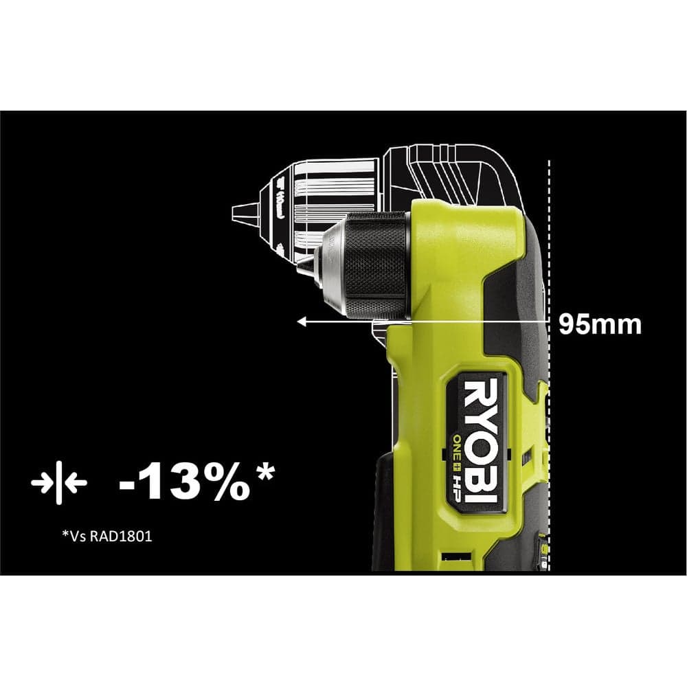 Бесщеточная угловая дрель Ryobi ONE+ HP RAD18C-0 5133004949 — фото 2