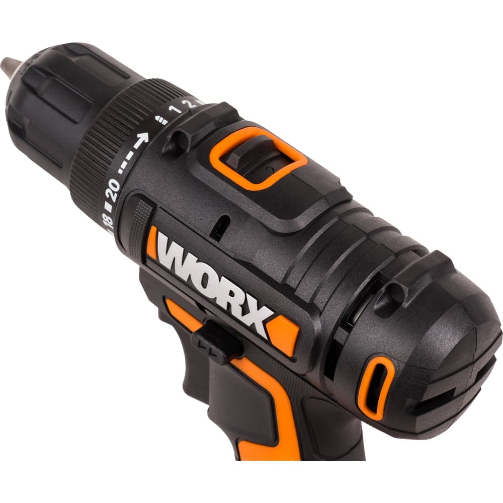 Дрель-шуруповерт аккумуляторная WORX 20В, 2Ач х2, ЗУ 0,4А, сумка WX100.2 — фото 6