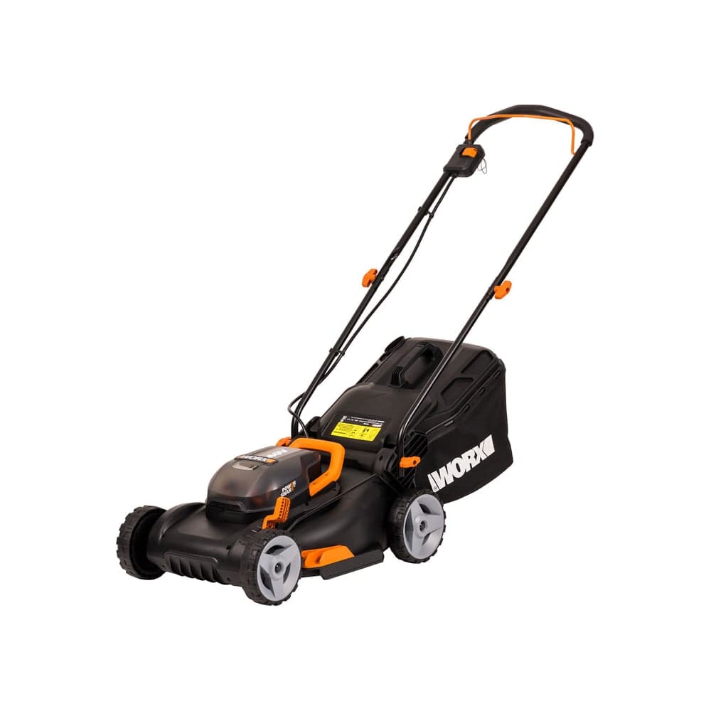 Аккумуляторная газонокосилка WORX 2х20В, 2 АКБ 4 А*ч, двойное ЗУ WG743E — фото 2