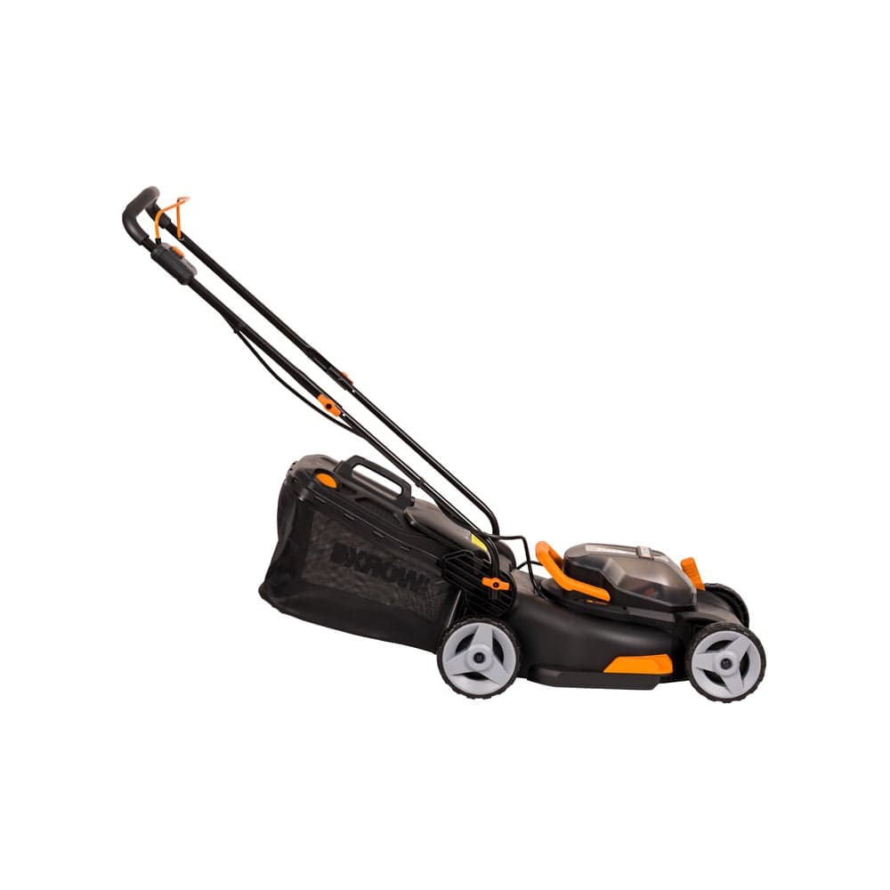 Аккумуляторная газонокосилка WORX 2х20В, 2 АКБ 4 А*ч, двойное ЗУ WG743E — фото 3