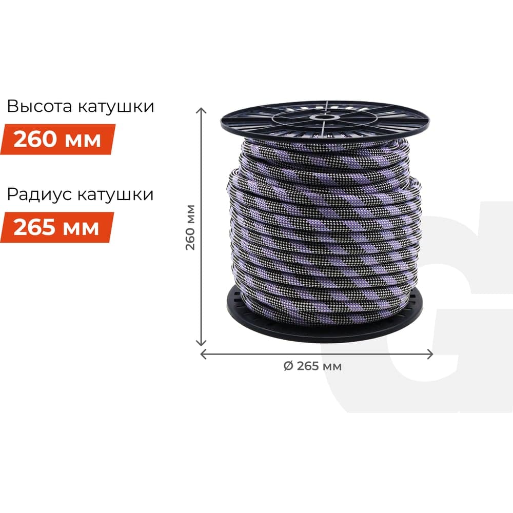 Страховочная высокопрочная веревка Gigant 48 прядей, 14мм х 50м HRS-09 — фото 5