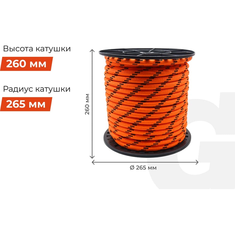 Плетеная веревка Gigant п/п, 32 пряди, 16 мм х 50 м HRS-19 — фото 5