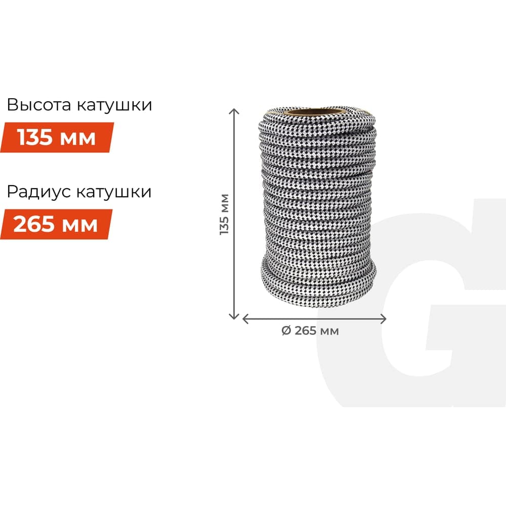 Плетеная веревка Gigant п/п, 32 пряди, 16 мм х 20 м HRS-22 — фото 5