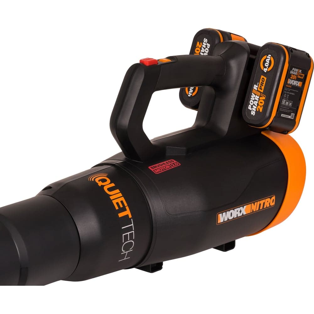 Воздуходувка аккумуляторная бесщеточная WORX 40В, 4 Ач х2, двойное ЗУ 2x1A WG581E — фото 4