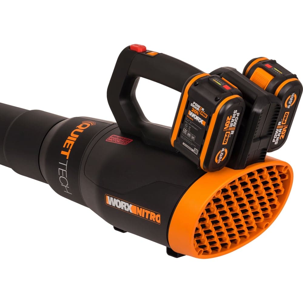 Воздуходувка аккумуляторная бесщеточная WORX 40В, 4 Ач х2, двойное ЗУ 2x1A WG581E — фото 5