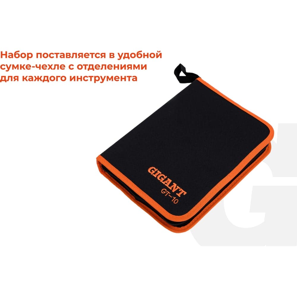 Набор электромонтажного инструмента Gigant VDE 1000В, 10 инструментов GT-10 — фото 4