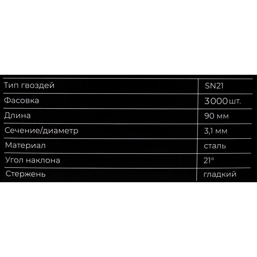 Реечный гвоздь по дереву 3,1x90 гладкий, 3000шт. Gigant GGR-90-31SZ — фото 5