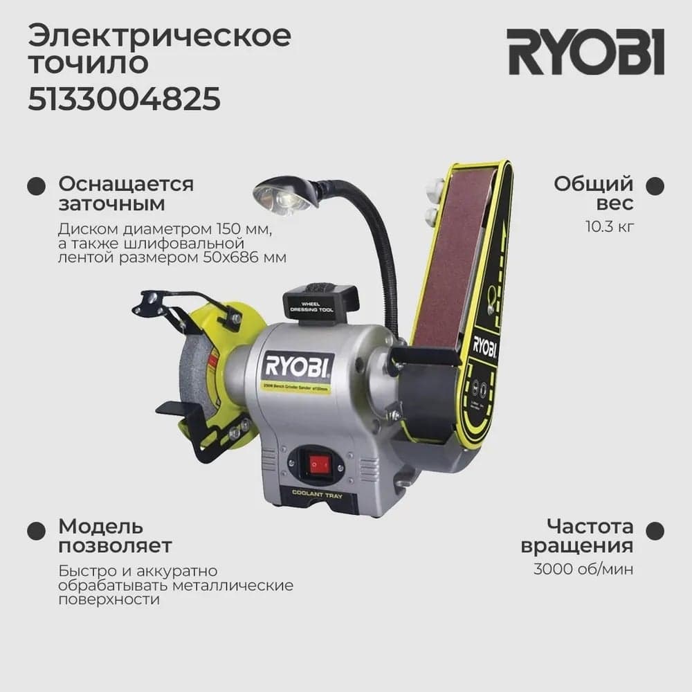 Точило Ryobi RBGL250G 5133004825 — фото 3