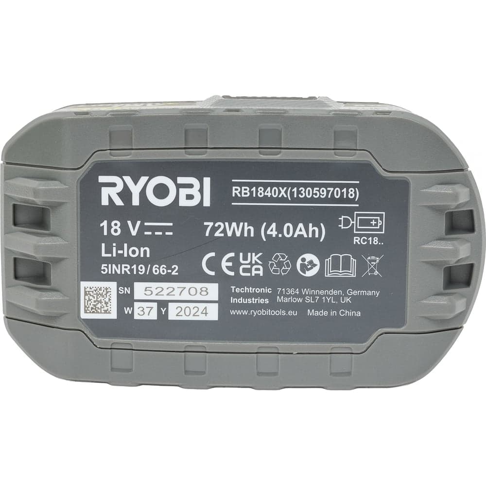 Набор 2xRB1840X + RC18120 RC18120-240X (18В; 4 Ач)  Ryobi 5133005092 — фото 7