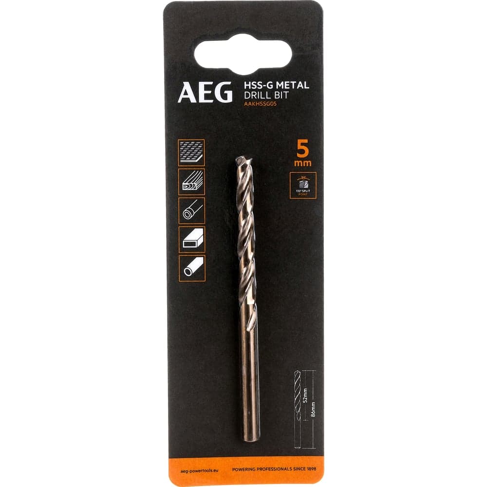 Сверло по металлу HSS-G (5х52х86 мм) AEG AAKHSSG05 4932479310