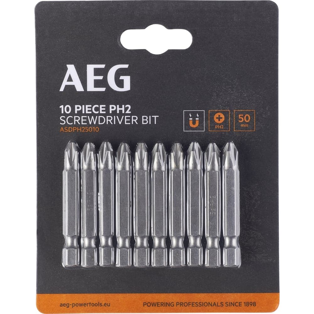 Биты 10 шт, РН2, 50 мм AEG ASDPH25010 4932479504